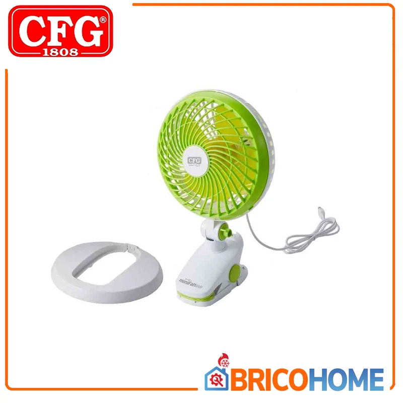 Ventilatore portatile con clip e base - Mini Fan usb