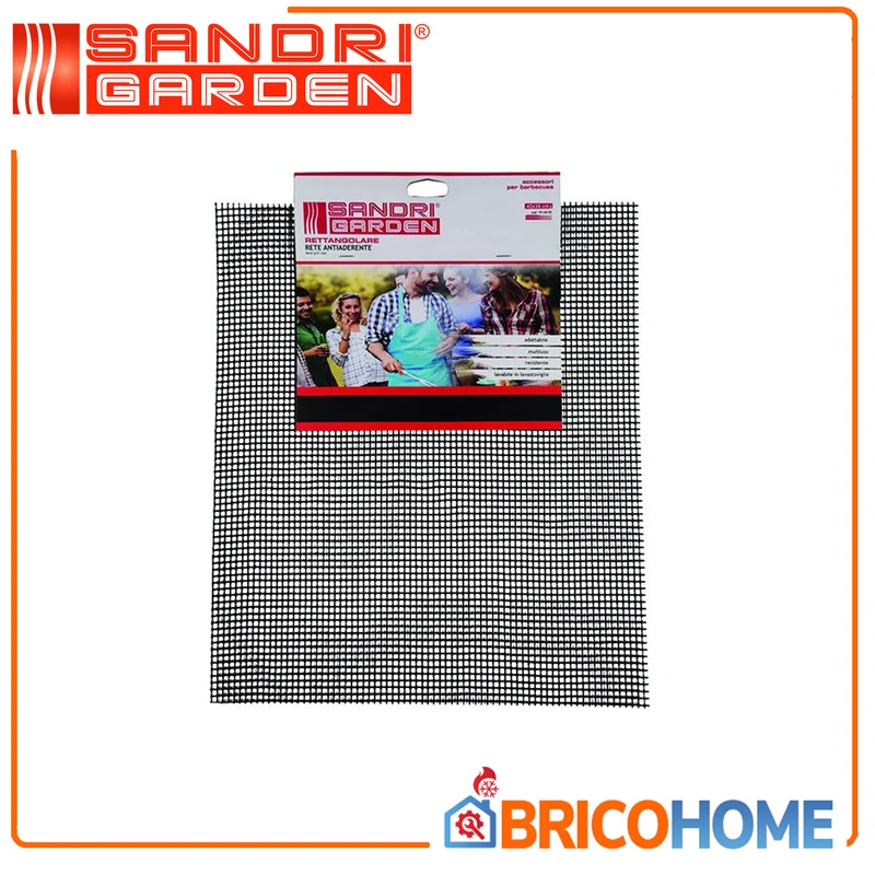 Rete antiaderente rettangolare per barbecue 42X36 cm - SANDRIGARDEN