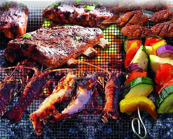 Rete antiaderente rettangolare per barbecue 42X36 cm - SANDRIGARDEN
