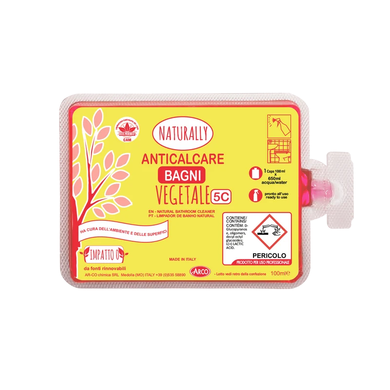 Anticalcare vegetale concentrato per bagni in monodose Arco Chimica Naturally Bagni confezione 60 monodosi da 100 ml DISPONIBILE IN 10 GIORNI LAVORATIVI
