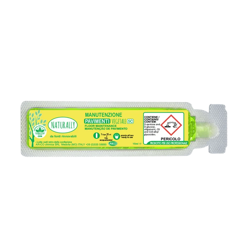 Detergente vegetale concentrato per pavimenti in monodose Arco Chimica Naturally Pavimenti confezione 160 monodosi da 15 ml DISPONIBILE IN 10 GIORNI LAVORATIVI