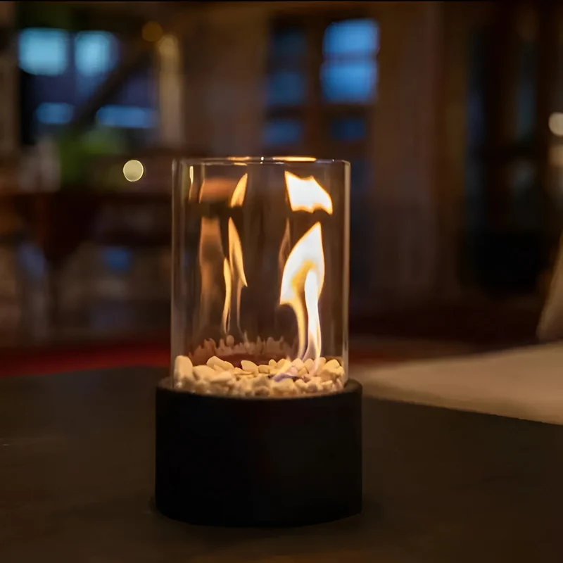Foyer de Table SleekFlame – Ambiance Moderne et Chaleureuse