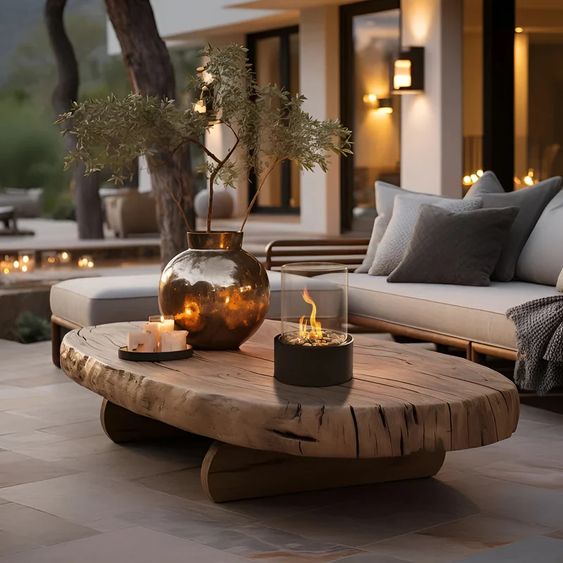 Foyer de Table SleekFlame – Ambiance Moderne et Chaleureuse