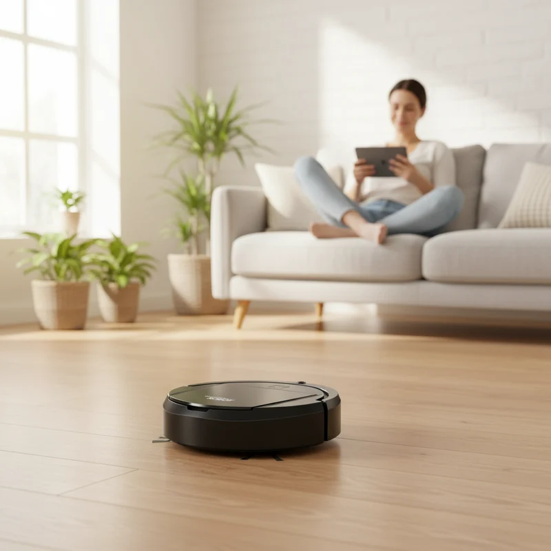 Robot Vacuum Cleaner with Intelligent Navigation and Dual Side Brushes