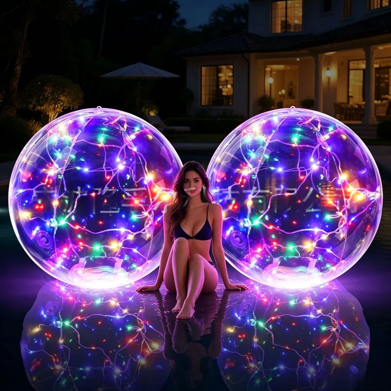 Swimming Pool Lights LED with Floating Solar Design and Inflatable Sphere