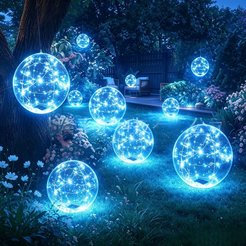 Swimming Pool Lights LED with Floating Solar Design and Inflatable Sphere