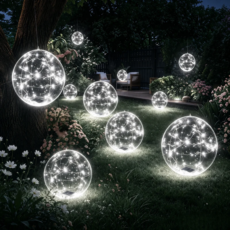 Swimming Pool Lights LED with Floating Solar Design and Inflatable Sphere