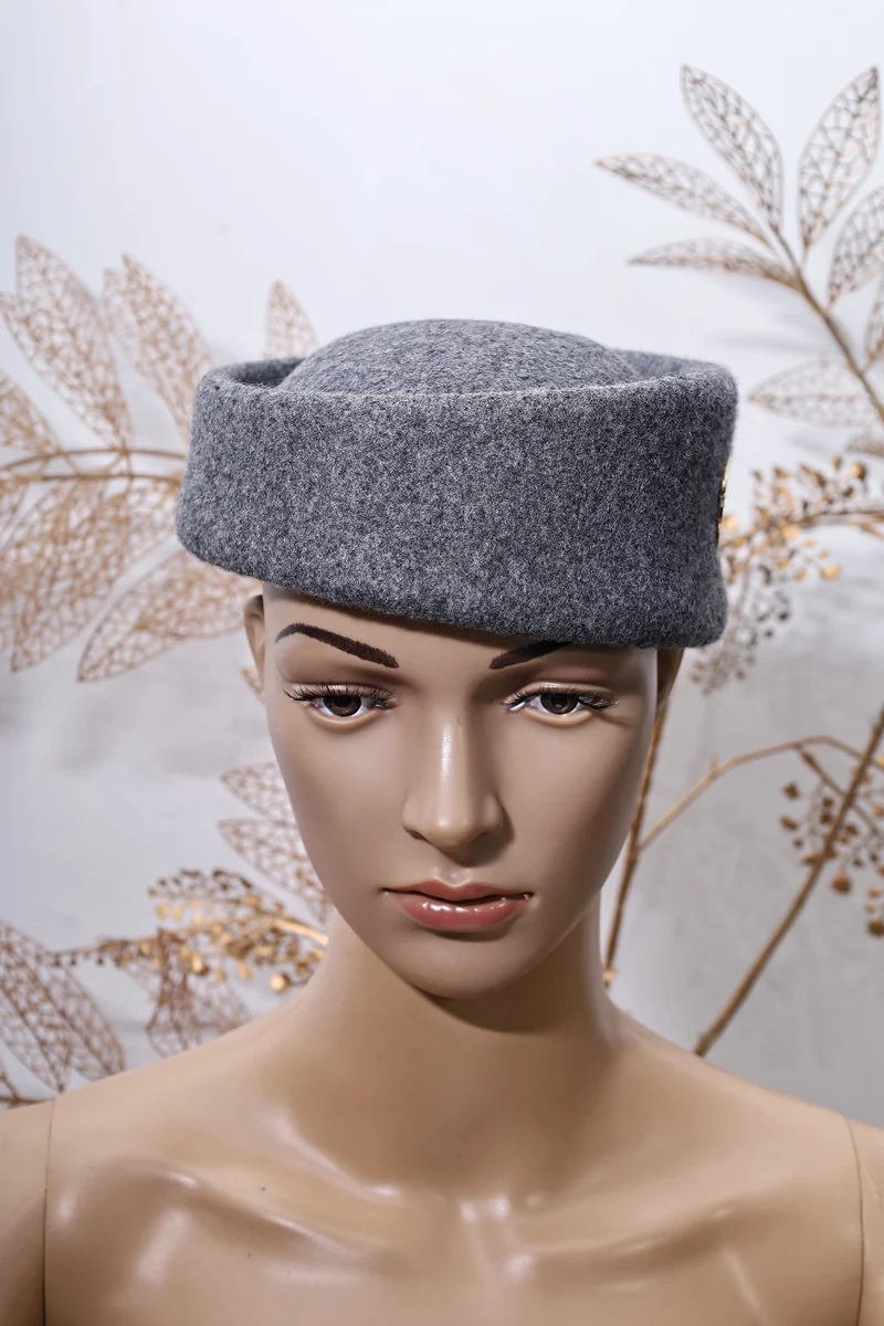 Grey Fabrosanz Pillbox Hats