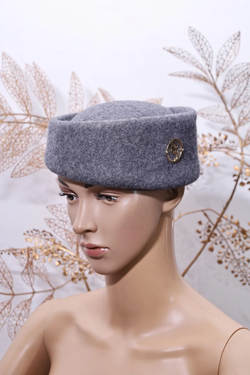 Grey Fabrosanz Pillbox Hats