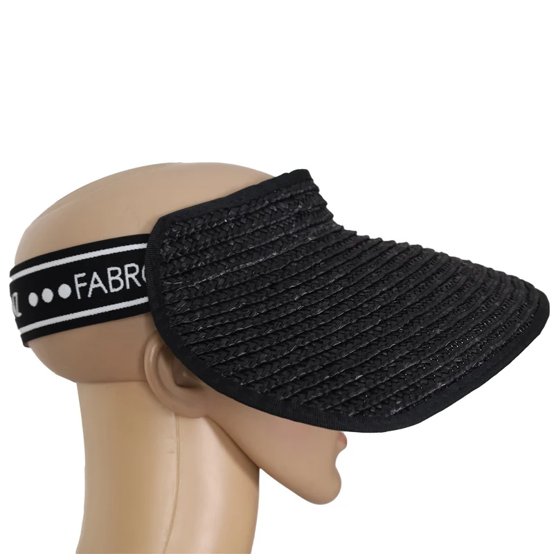 Black Fabrosanz Straw Visor
