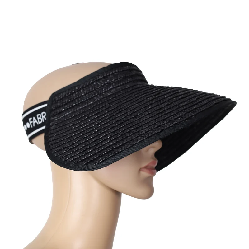 Black Fabrosanz Straw Visor