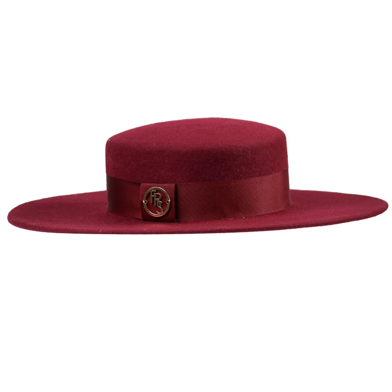 Burgundy Wide Brim Hat