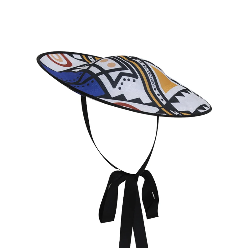 Blue Nguni Print Disk Hat