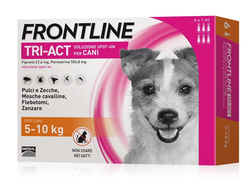 Frontline TriAct Cani da 5-10kg - Antiparassitario cani piccola taglia