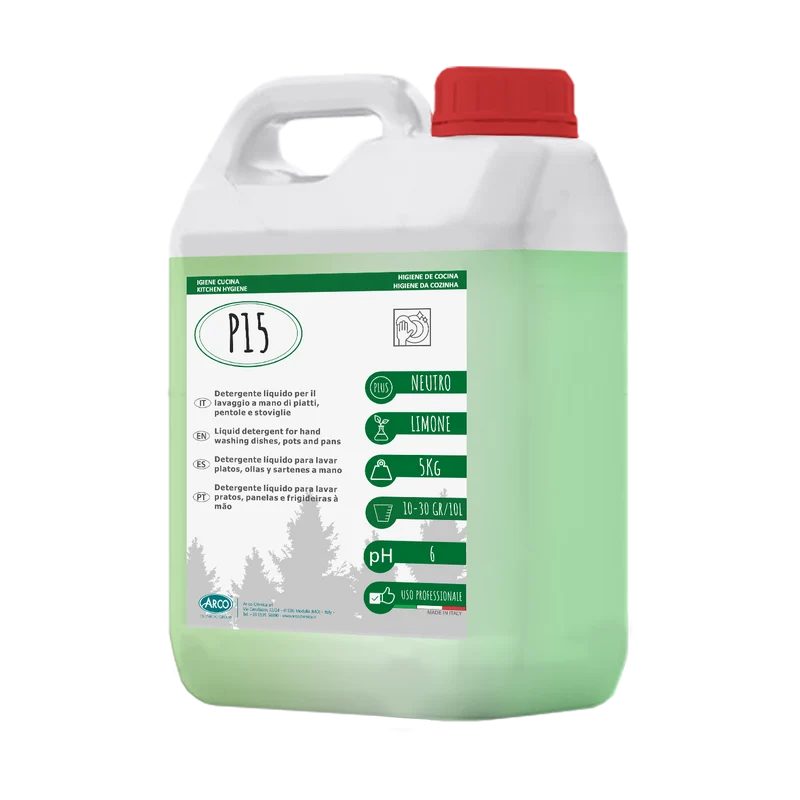 Detergente neutro schiumogeno per piatti a mano Arco Chimica P15 4x5 kg DISPONIBILE IN 10 GIORNI LAVORATIVI