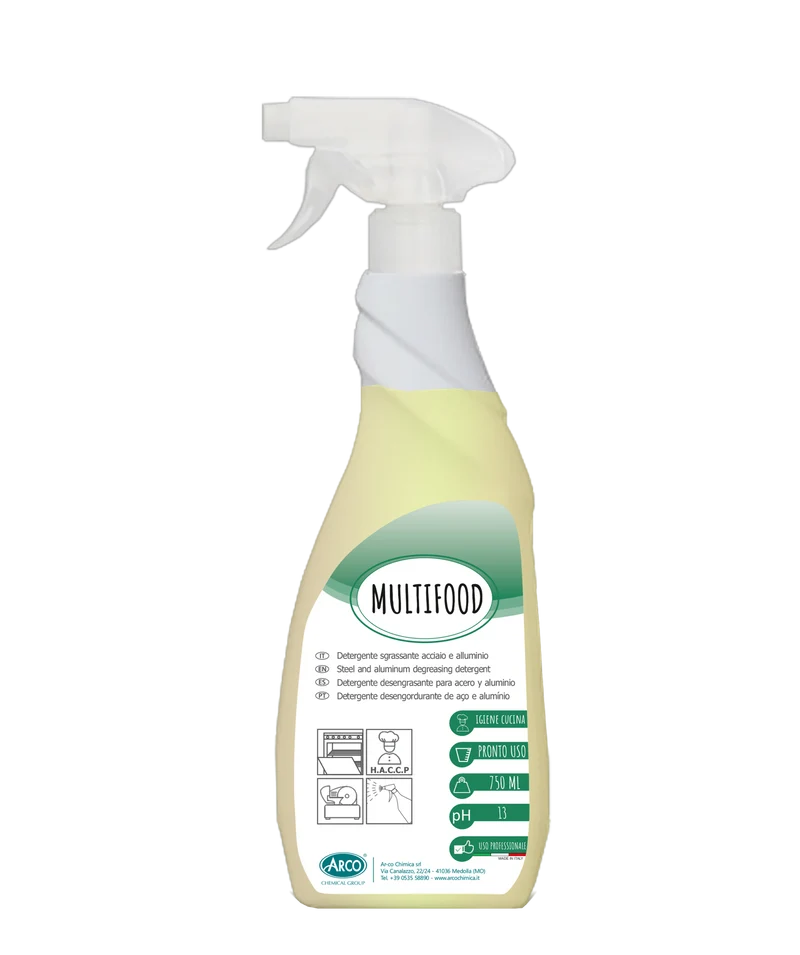 Detergente sgrassante pronto all'uso per cucina Arco Chimica Multifood 750 ml