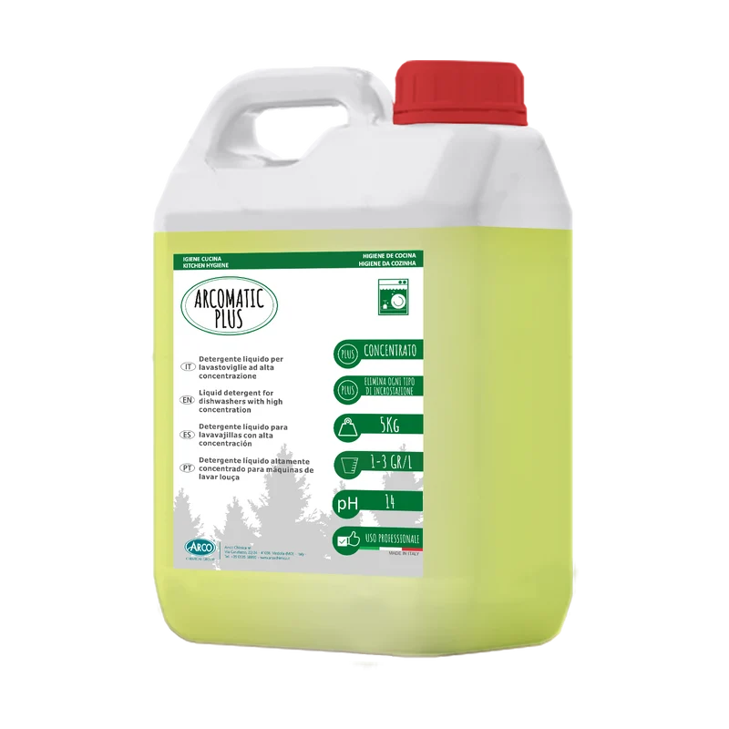 Detergente liquido ad alta concentrazione per lavastoviglie Arco Chimica Arco Matic Plus 4x5 kg DISPONIBILE IN 10 GIORNI LAVORATIVI