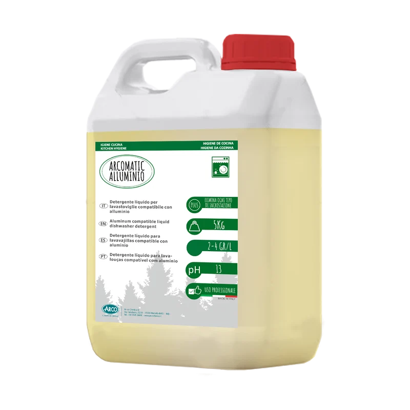 Detergente liquido per lavastoviglie per alluminio Arco Chimica Arco Matic Alluminio 5 kg DISPONIBILE IN 10 GIORNI LAVORATIVI