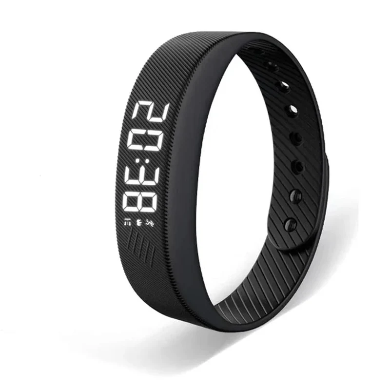 Vibrating Alarm Clock Wristband with Silent LED Display and USB Charging
