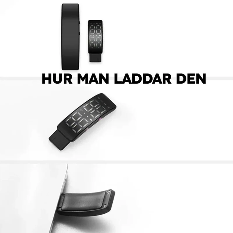 Vibrating Alarm Clock Wristband with Silent LED Display and USB Charging