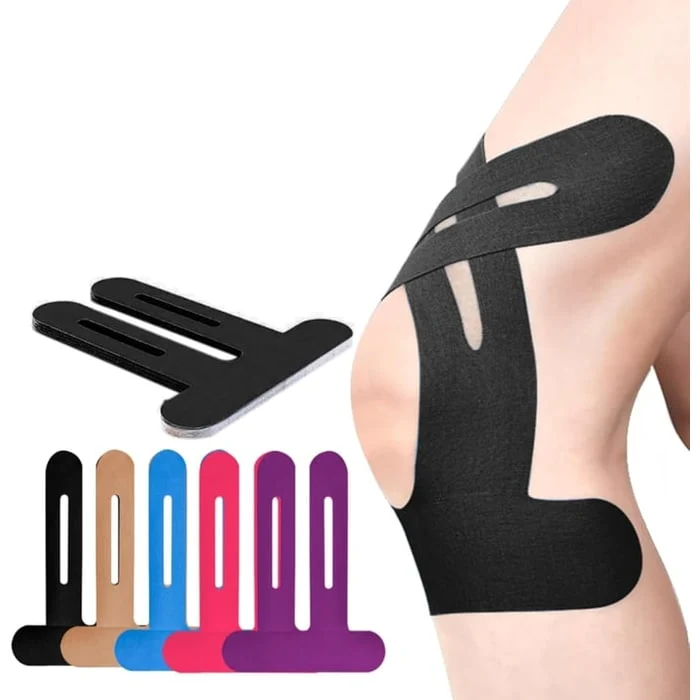 Kinesiology Tape Knee with Elastic Support for Pain Relief and Muscle Recovery