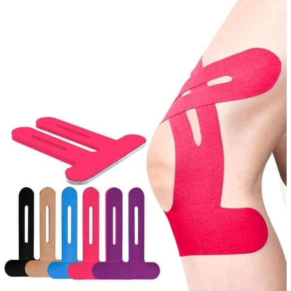 Kinesiology Tape Knee with Elastic Support for Pain Relief and Muscle Recovery