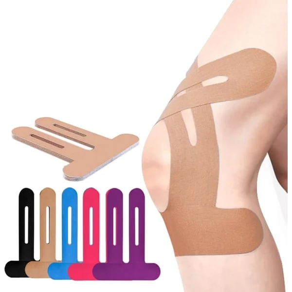 Kinesiology Tape Knee with Elastic Support for Pain Relief and Muscle Recovery
