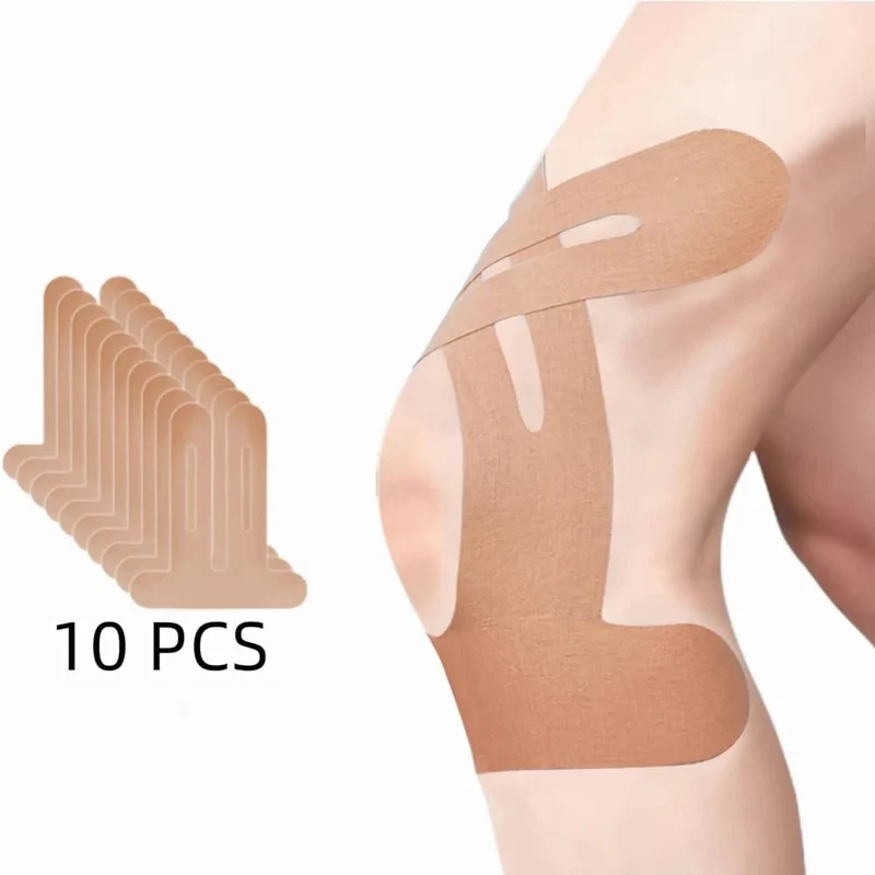 Kinesiology Tape Knee with Elastic Support for Pain Relief and Muscle Recovery