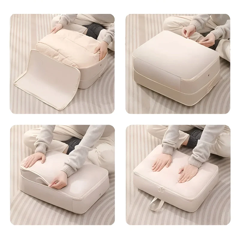 Vacuum Storage Bag with Space Saving Compression for Clothes and Bedding