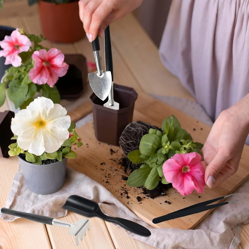 12-Piece Mini Gardening Tool Set for Succulents with Storage Bag