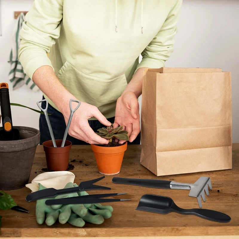 12-Piece Mini Gardening Tool Set for Succulents with Storage Bag