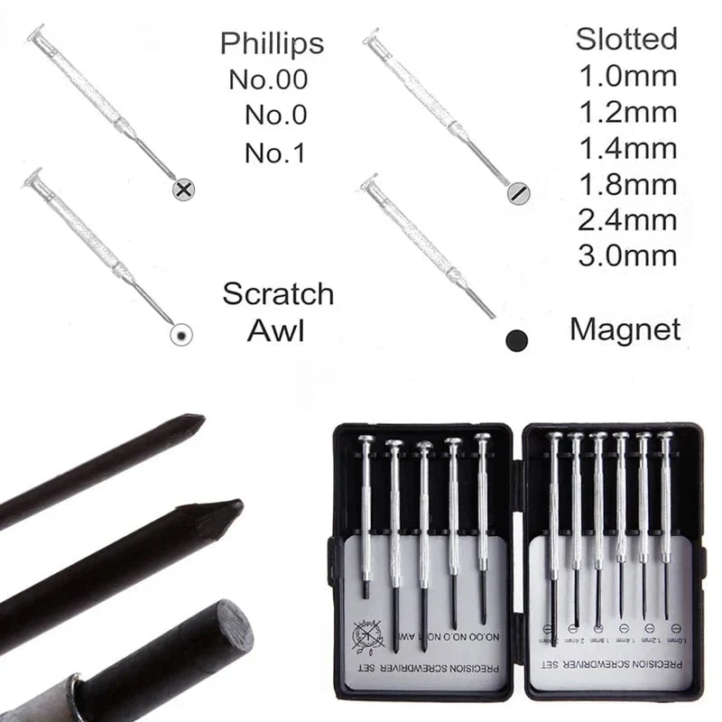 11-Piece Precision Screwdriver Set with Magnetic Tips and Case