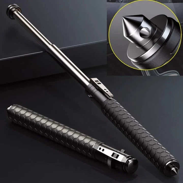 Automatic Expandable Tactical Baton with Glass Breaker