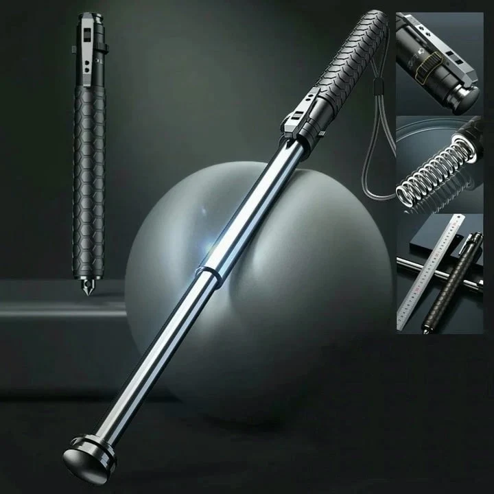 Automatic Expandable Tactical Baton with Glass Breaker