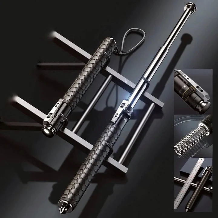 Automatic Expandable Tactical Baton with Glass Breaker