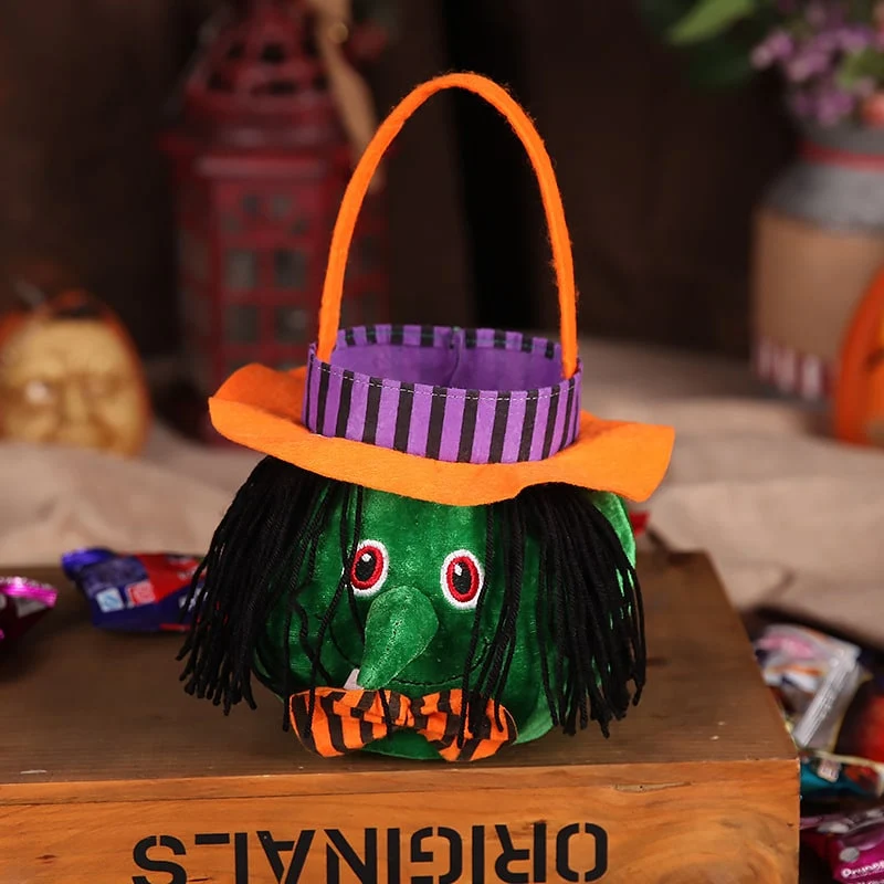 Halloween Candy Bag with Velvet Portable Handbag Design for Kids' Trick or Treat