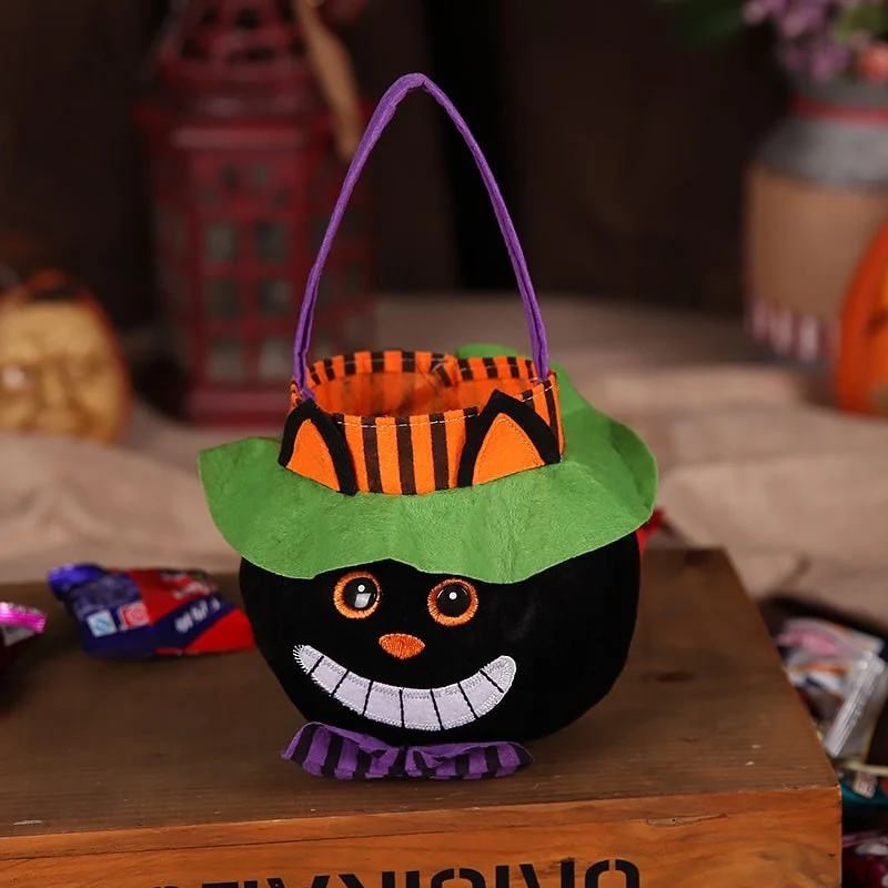 Halloween Candy Bag with Velvet Portable Handbag Design for Kids' Trick or Treat