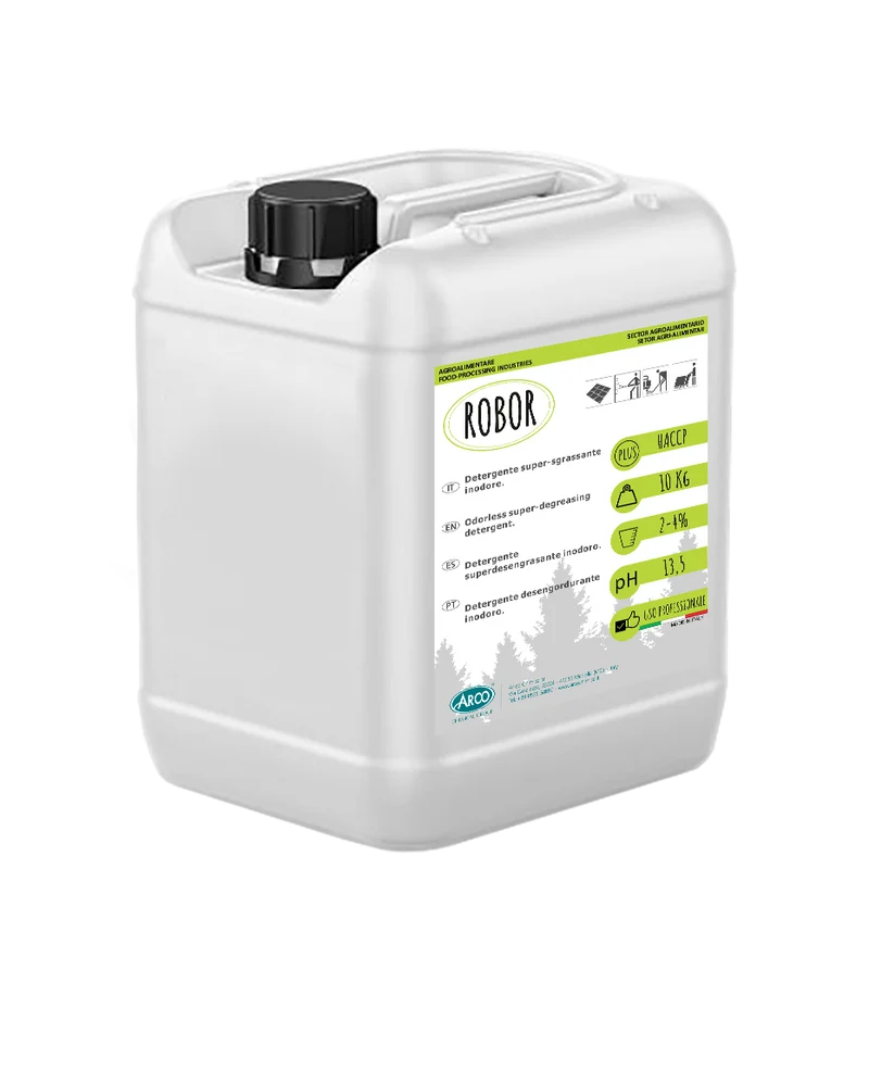 Detergente supersgrassante inodore Arco Chimica Robor 10 kg DISPONIBILE IN 10 GIORNI LAVORATIVI