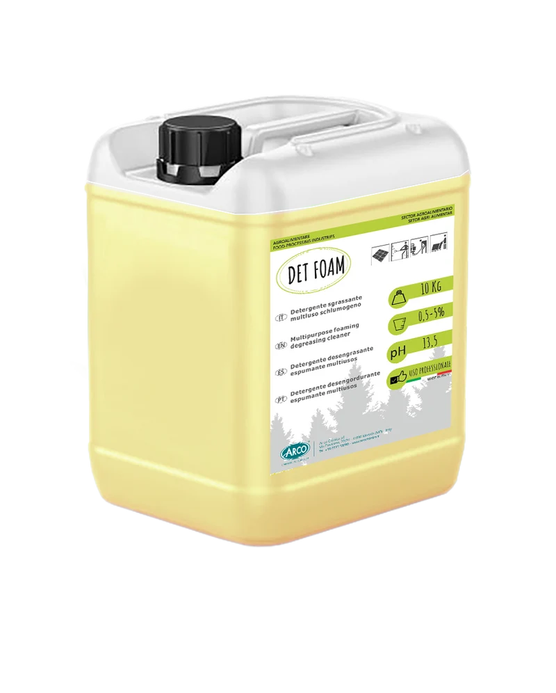 Detergente sgrassante schiumogeno per industria alimentare Arco Chimica Det Foam 10 kg DISPONIBILE IN 10 GIORNI LAVORATIVI