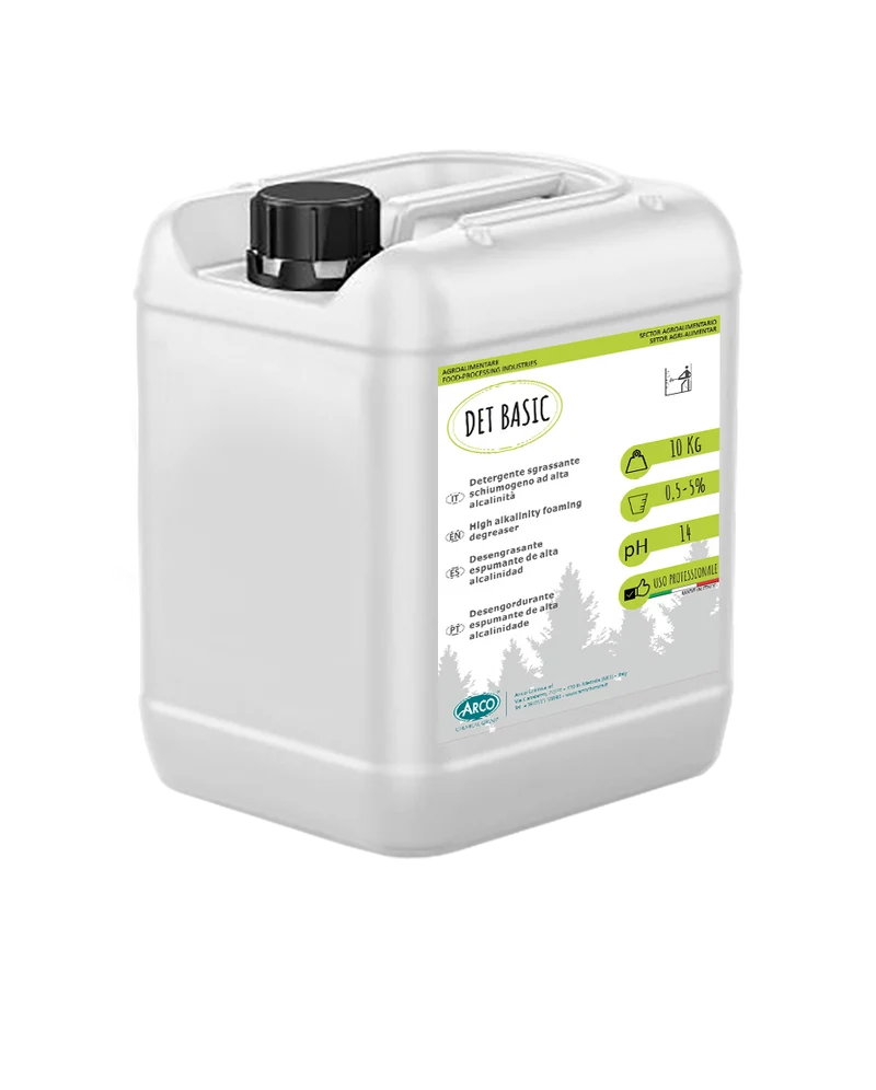 Detergente schiumogeno ad alta alcalinità per industria alimentare Arco Chimica Det Basic 10 kg DISPONIBILE IN 10 GIORNI LAVORATIVI