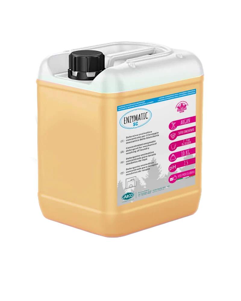 Detergente enzimatico superconcentrato per lavanderie industriali Arco Chimica Enzymatic SC 10 kg DISPONIBILE IN 10 GIORNI LAVORATIVI