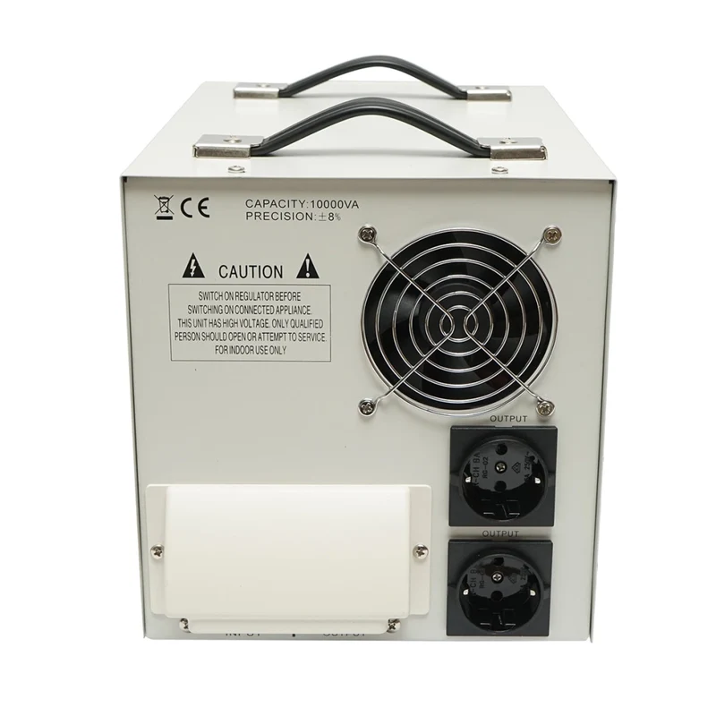 Stabilizzatore di tensione automatico 10000VA con relè monofase, 2 prese schuko 230V, display LCD Breckner Germany
