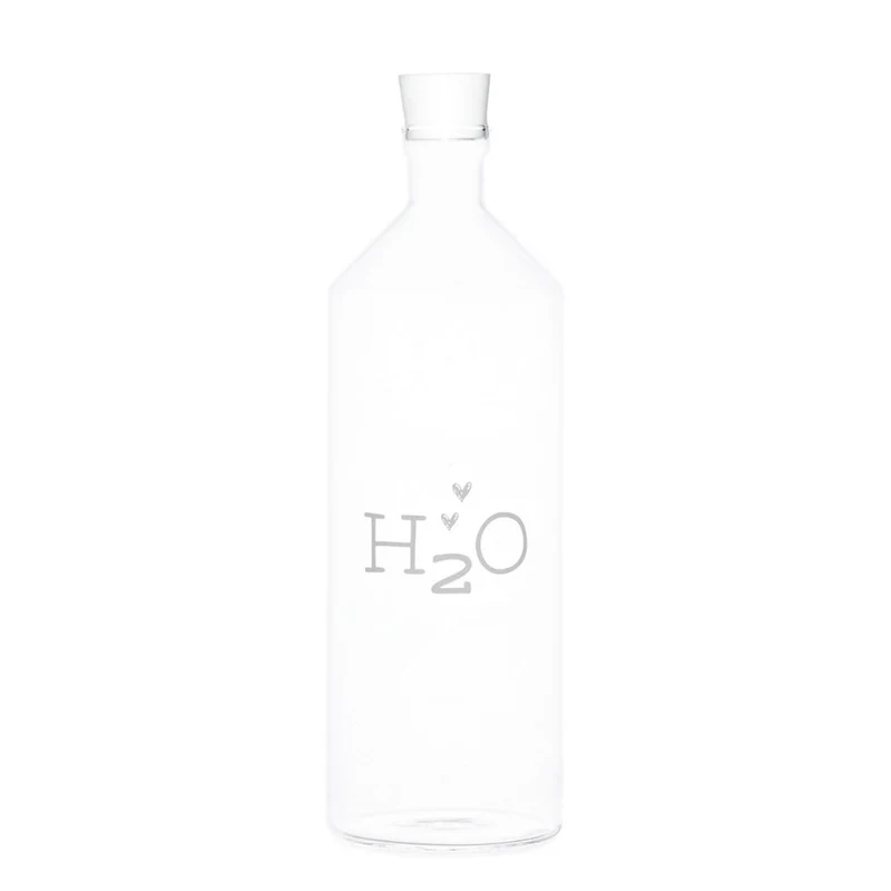 Simple Day - Bottiglia in vetro 1,4 L con decoro