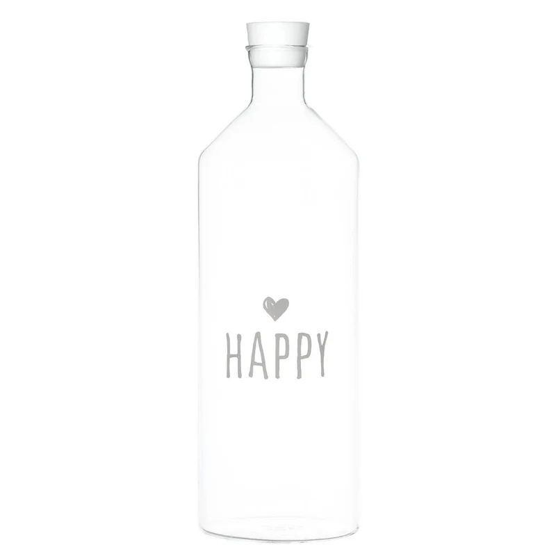 Simple Day - Bottiglia in vetro 1,4 L con decoro