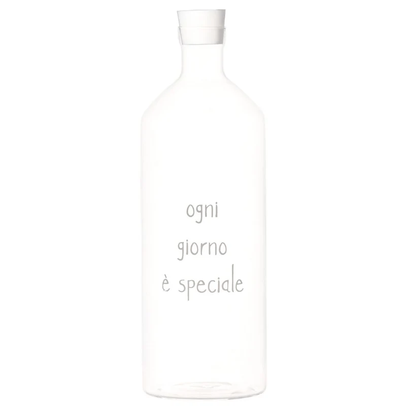 Simple Day - Bottiglia in vetro 1,4 L con decoro
