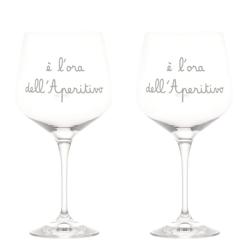 Simple Day – Set 2 calici cocktail 82 cl con scritte