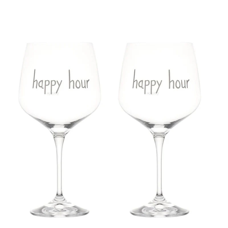 Simple Day – Set 2 calici cocktail 82 cl con scritte