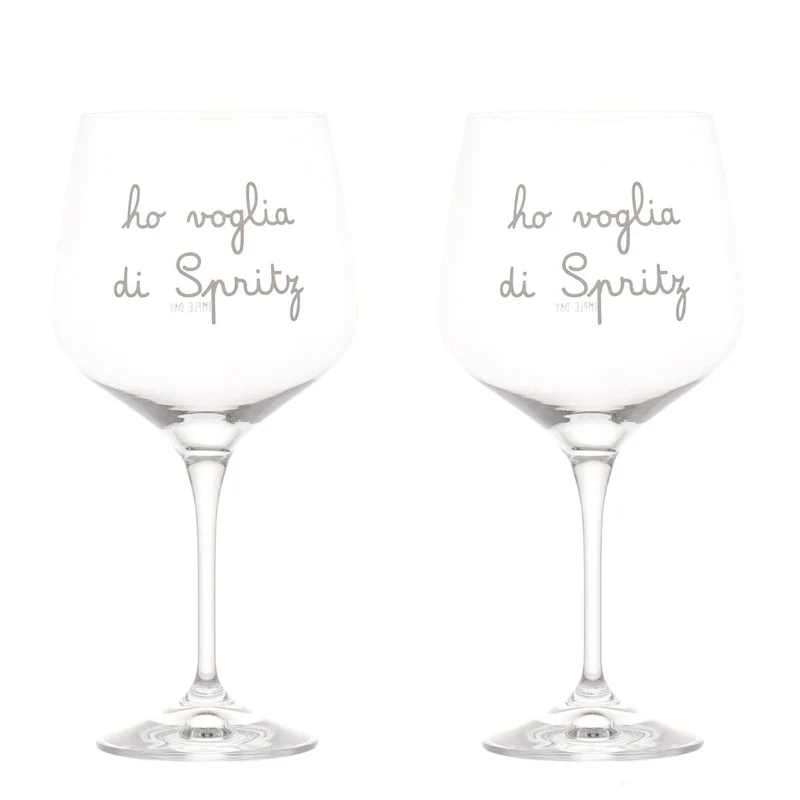 Simple Day – Set 2 calici cocktail 82 cl con scritte