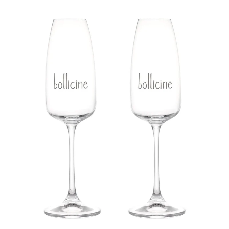 Simple Day – Set 2 calici flute 29 cl con scritte