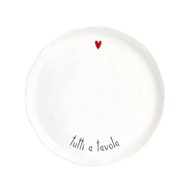 Simple Day – Set 2 piatti piani Ø27 cm con scritte